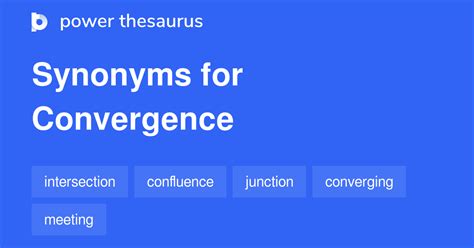 convergence antonyms|CONVERGENCE Synonyms: 18 Similar and Opposite Words.
